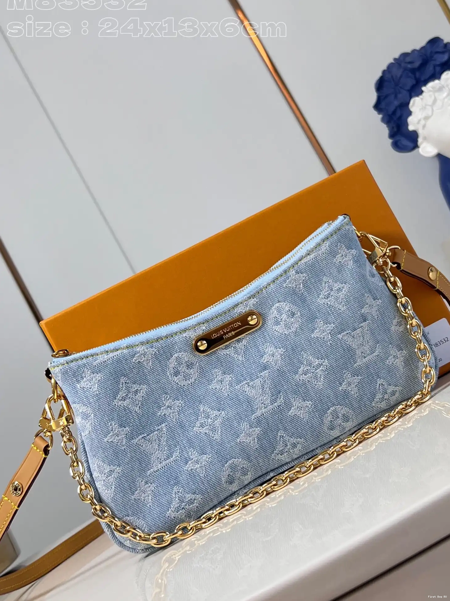 LOUIS pochette -24.5*13.5*6.5CM VUITTON double Liv 0512